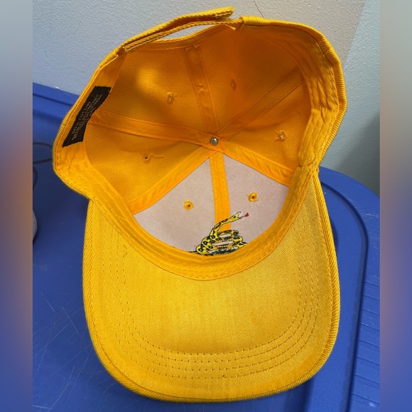 Embroidered Yellow Gadsden Don't Tread on Me Baseball Style hat Cap Adjustable - Picture 8 of 9